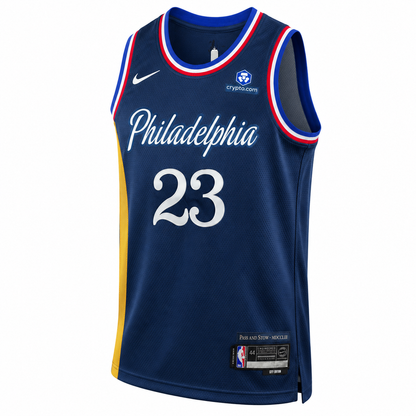 Unisex Philadelphia 76ers LeBron James Royal Swingman Jersey - All Stitched