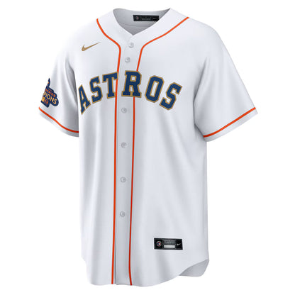 Men's Houston Astros Jose Altuve White/Gold 2023 Gold Collection Replica Player Jersey