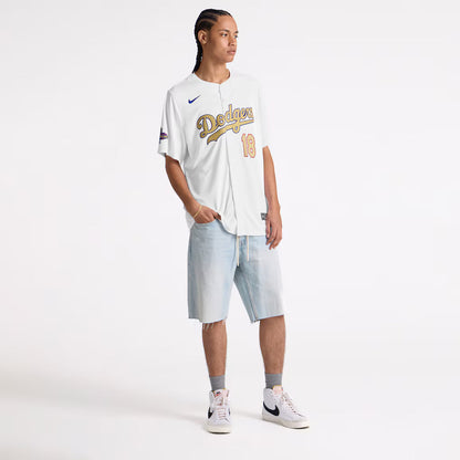 Yoshinobu Yamamoto Los Angeles Dodgers 2025 Gold Collection Limited Jersey – White